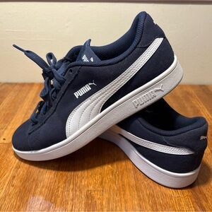 Puma Dark Blue and White Athletic Shoes